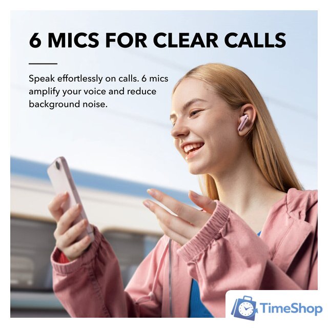 Наушники Anker Soundcore Liberty 4 NC (розовый) - Изображение №6 — Интернет-магазин Time-Shop