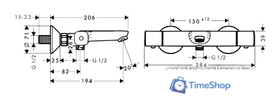 Смеситель Hansgrohe Ecostat Universal 13123000 - Изображение №2 — Интернет-магазин Time-Shop