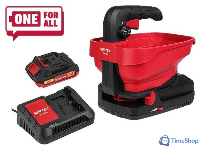 Разбрасыватель-сеялка Wortex CSP 1805 (с 1-им АКБ) - Изображение №1 — Интернет-магазин Time-Shop