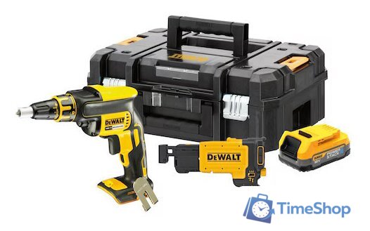 Шуруповерт для гипсокартона DeWalt DCF620E1K (с 1-им АКБ 1.7 Ач, кейс) - Изображение №1 — Интернет-магазин Time-Shop