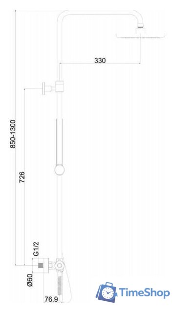 Душевая система  Maxonor Pure Life PL2487-7 - Изображение №3 — Интернет-магазин Time-Shop
