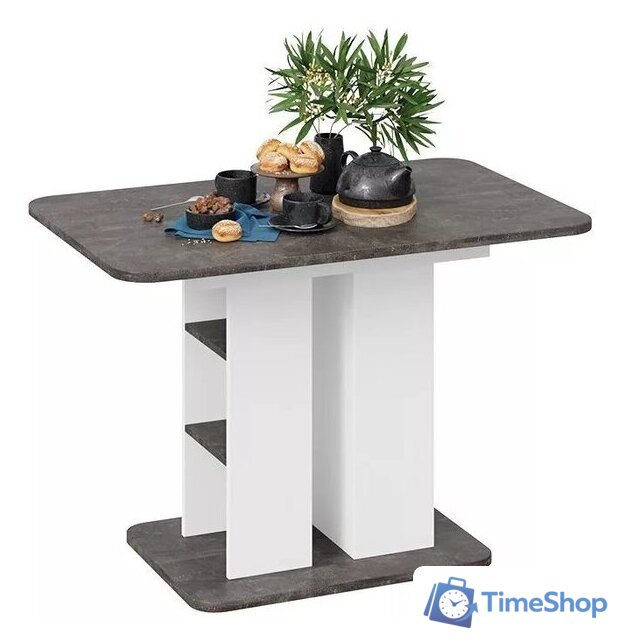 Кухонный стол Трия Мюнхен тип 2 (белый ясень-ателье темный) - Изображение №4 — Интернет-магазин Time-Shop