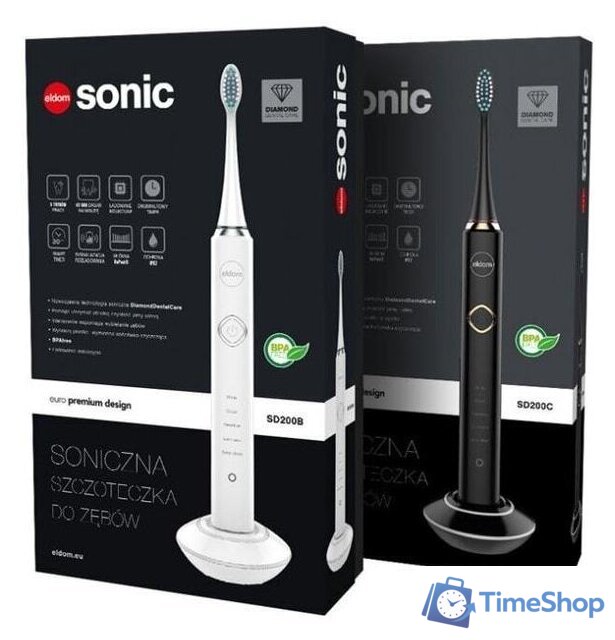 Электрическая зубная щетка Eldom Sonic SD200C - Изображение №2 — Интернет-магазин Time-Shop