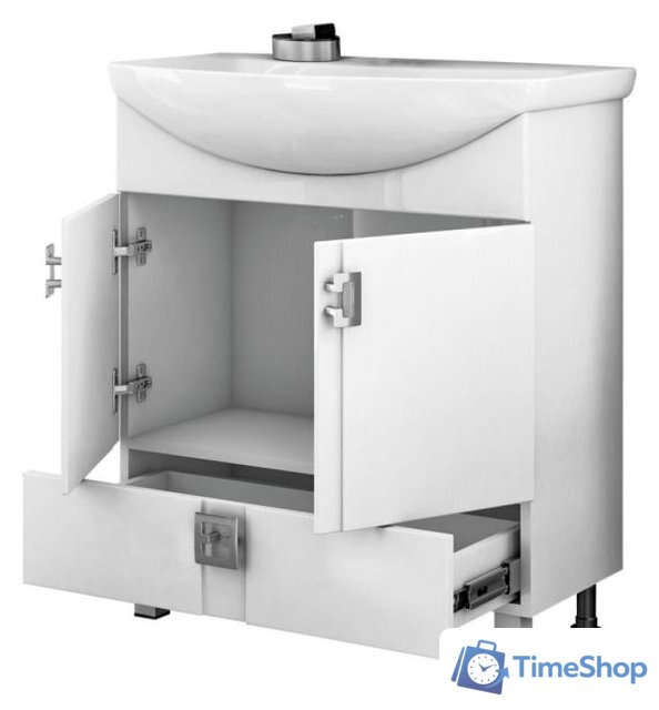  Mixline Тумба под умывальник Квадро-1 65 550493 - Изображение №2 — Интернет-магазин Time-Shop
