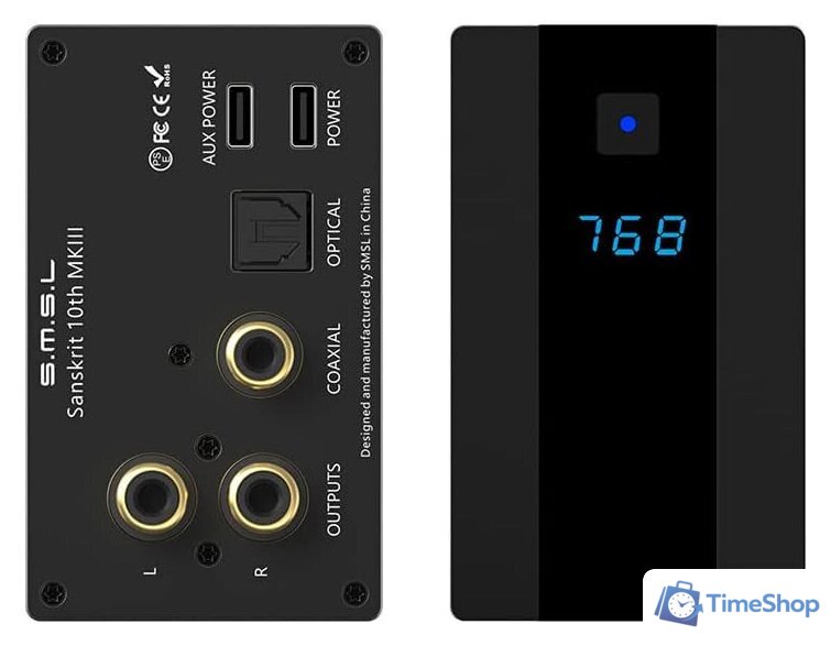 Цифро-аналоговый преобразователь SMSL Sanskrit 10th MKIII (черный) - Изображение №2 — Интернет-магазин Time-Shop