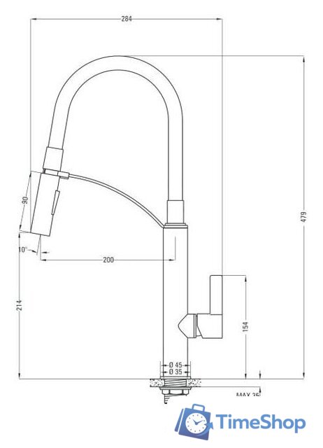 Смеситель Deante Gerbera BGB B720 - Изображение №2 — Интернет-магазин Time-Shop