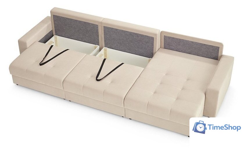 Угловой диван Mio Tesoro Манчестер 292 1.5ек-1.5ек-1.5пф (966 светло-бежевый) - Изображение №3 — Интернет-магазин Time-Shop