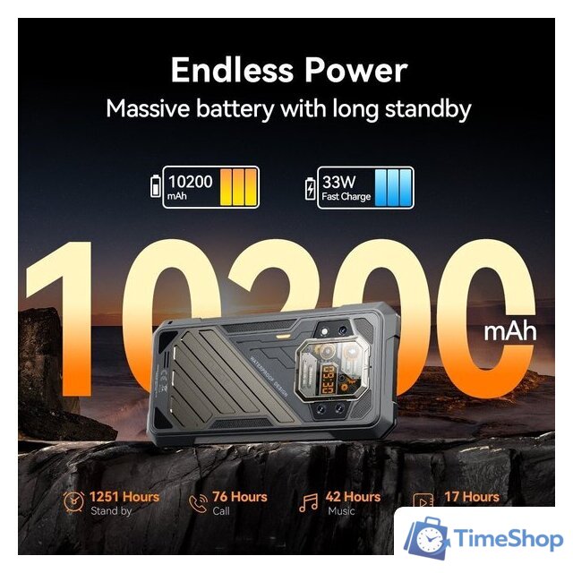 Телефон Cubot KingKong X 16GB/512GB (черный) - Изображение №6 — Интернет-магазин Time-Shop