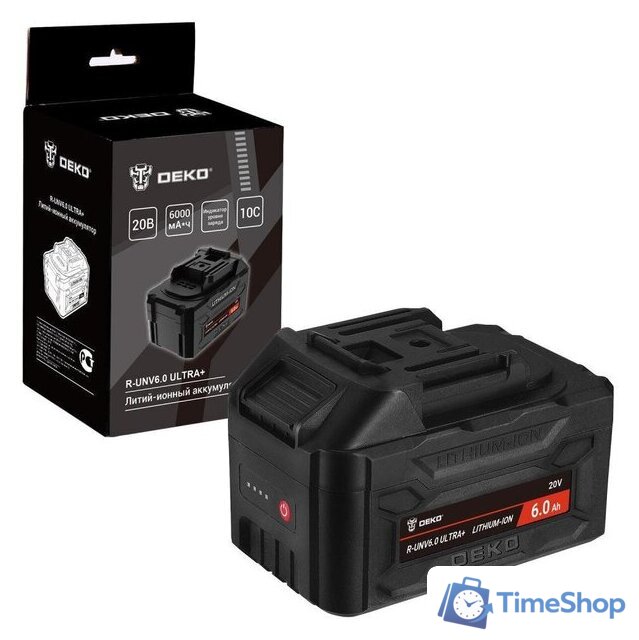 Аккумулятор Deko R-UNV6.0 Ultra+ 083-1019 (20В/6 Ач) - Изображение №1 — Интернет-магазин Time-Shop
