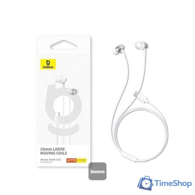 Наушники Baseus Encok CZ11 (белый) - Изображение №6 — Интернет-магазин Time-Shop