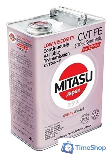Трансмиссионное масло Mitasu MJ-311 CVT FE 4л - Изображение №1 — Интернет-магазин Time-Shop