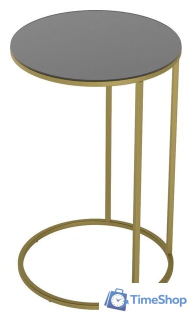 Журнальный столик Калифорния мебель Glass (черный лакобель/золотой) - Изображение №1 — Интернет-магазин Time-Shop