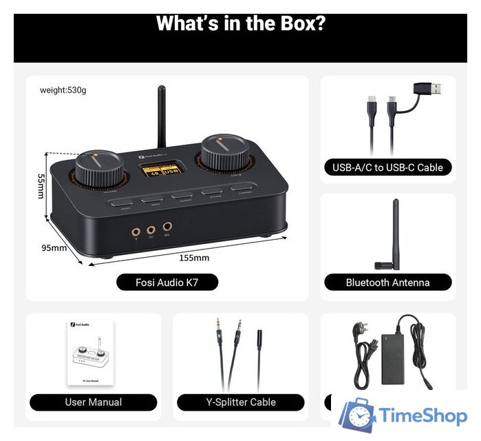 Настольный усилитель Fosi Audio K7 - Изображение №2 — Интернет-магазин Time-Shop