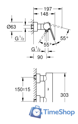 Смеситель Grohe Plus 33577003 - Изображение №2 — Интернет-магазин Time-Shop
