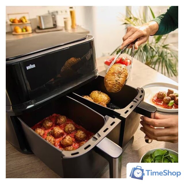 Аэрогриль (аэрофритюрница) Braun TwinCook 3 TD 3030 - Изображение №4 — Интернет-магазин Time-Shop
