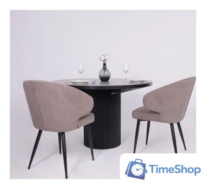 Стул с подлокотниками Мамадома Rob (b05 Latte Lux/черный) - Изображение №4 — Интернет-магазин Time-Shop