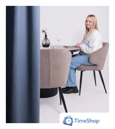 Стул с подлокотниками Мамадома Rob (b05 Latte Lux/черный) - Изображение №2 — Интернет-магазин Time-Shop