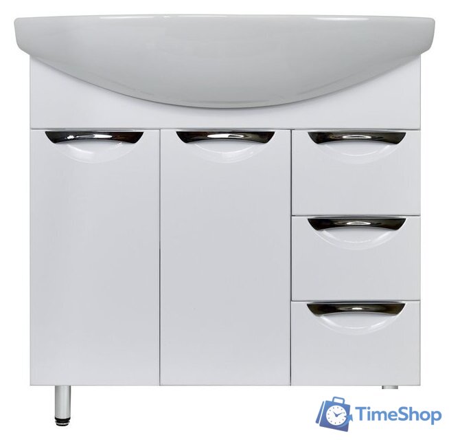  Doratiz Тумба Афина 80 под умывальник Балтика 80 (белый) - Изображение №2 — Интернет-магазин Time-Shop