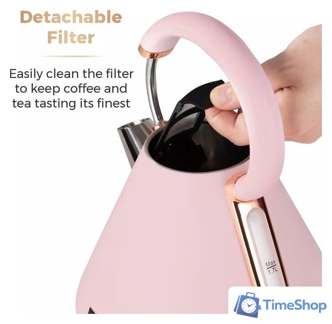 Электрический чайник Tower Cavaletto Pyramid T10044PNK - Изображение №6 — Интернет-магазин Time-Shop