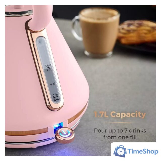 Электрический чайник Tower Cavaletto Pyramid T10044PNK - Изображение №4 — Интернет-магазин Time-Shop
