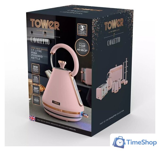 Электрический чайник Tower Cavaletto Pyramid T10044PNK - Изображение №8 — Интернет-магазин Time-Shop