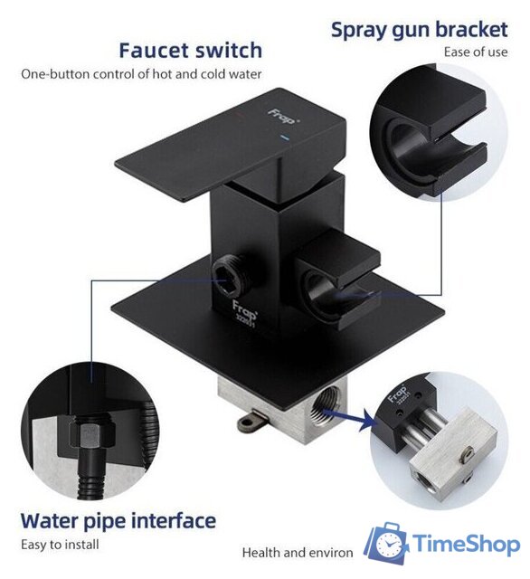 Гигиенический душ FRAP F72802-6 - Изображение №4 — Интернет-магазин Time-Shop