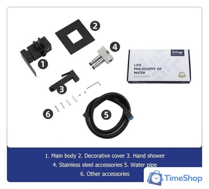 Гигиенический душ FRAP F72802-6 - Изображение №6 — Интернет-магазин Time-Shop