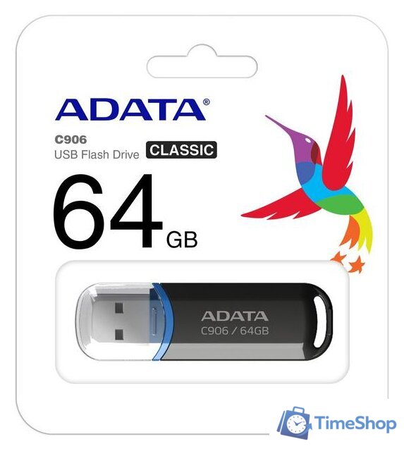 USB Flash ADATA C906 64GB (черный) - Изображение №3 — Интернет-магазин Time-Shop
