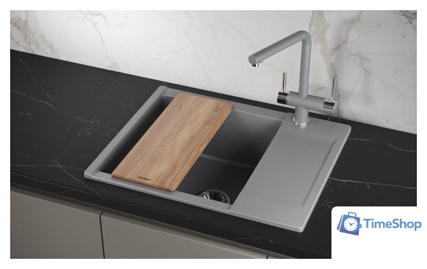 Кухонная мойка Granula ES-6202 (алюминиум) - Изображение №4 — Интернет-магазин Time-Shop