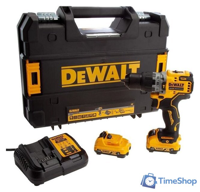 Ударная дрель-шуруповерт DeWalt DCD706D2-QW (с 2-мя АКБ, кейс) - Изображение №1 — Интернет-магазин Time-Shop