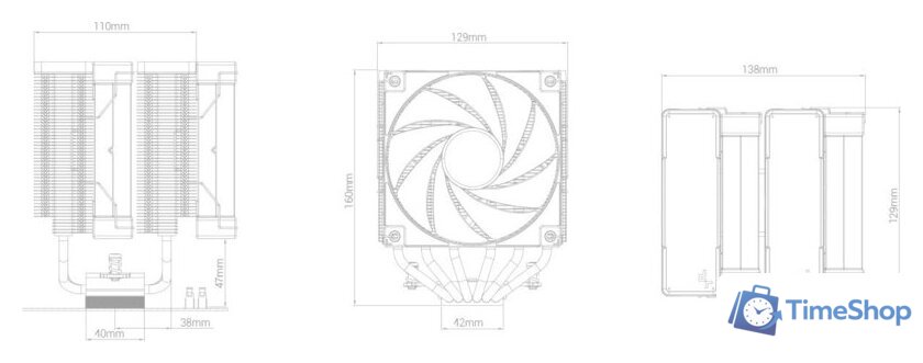 Кулер для процессора DeepCool AK620 R-AK620-BKNNMT-G - Изображение №13 — Интернет-магазин Time-Shop