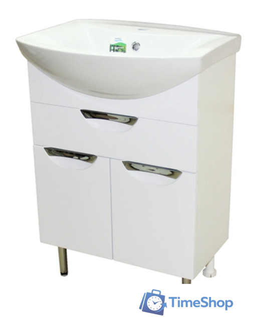  СанитаМебель Тумба Эмили 601.600 с умывальником Грация - Изображение №1 — Интернет-магазин Time-Shop
