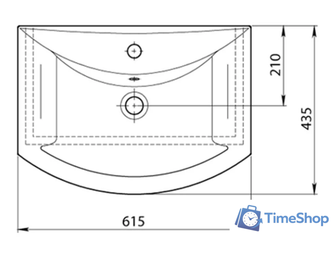  СанитаМебель Тумба Эмили 601.600 с умывальником Грация - Изображение №2 — Интернет-магазин Time-Shop