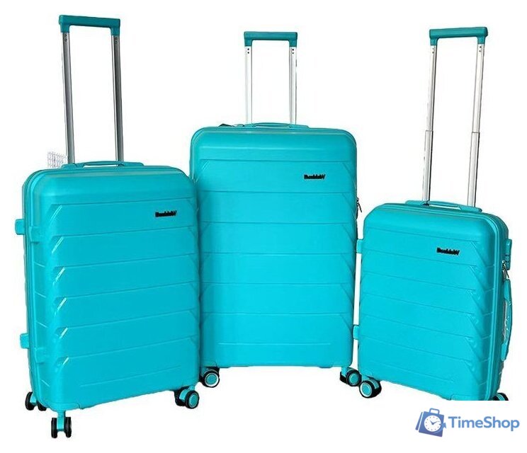 Чемодан-спиннер DoubleW YF-PP02 (M, голубой) - Изображение №8 — Интернет-магазин Time-Shop