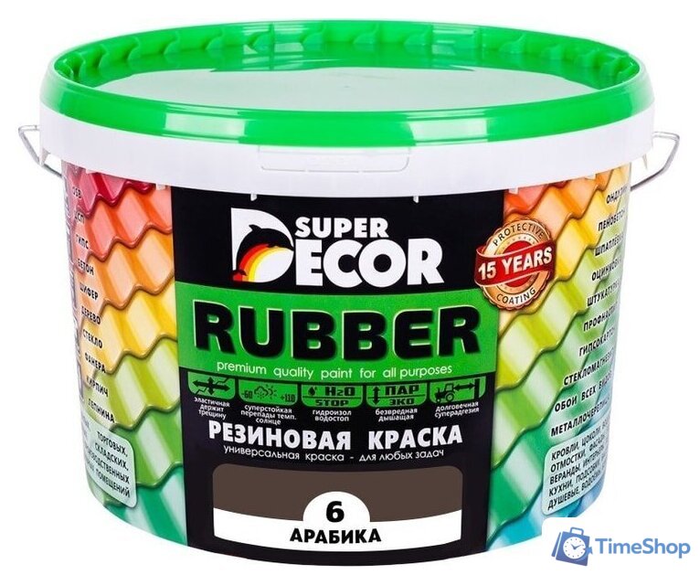 Краска Super Decor Rubber 6 кг (№06 арабика) - Изображение №1 — Интернет-магазин Time-Shop