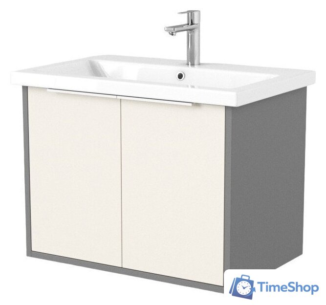  Дабер Тумба под умывальник 018 Cersanit Como 70 Т18.7С.0.19Б (бежевый/серый/ручка белая) - Изображение №1 — Интернет-магазин Time-Shop