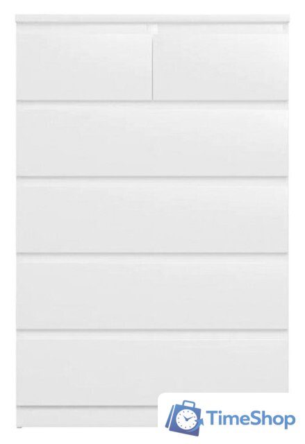 Комод Mio Tesoro Мальта 6 ящиков 80x121 2.05.02.100.1 (белый) - Изображение №2 — Интернет-магазин Time-Shop
