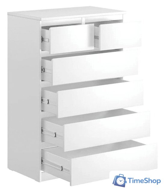 Комод Mio Tesoro Мальта 6 ящиков 80x121 2.05.02.100.1 (белый) - Изображение №3 — Интернет-магазин Time-Shop