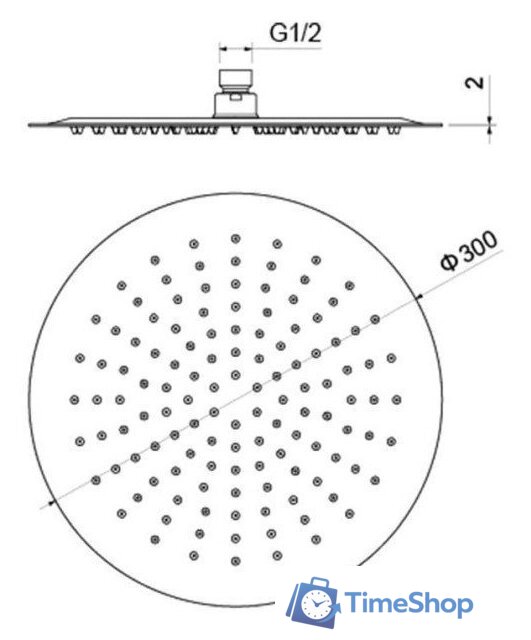 Душевая лейка Aquatek AQ2075MB - Изображение №3 — Интернет-магазин Time-Shop