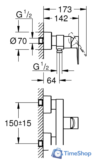 Смеситель Grohe Lineare 33865001 - Изображение №2 — Интернет-магазин Time-Shop