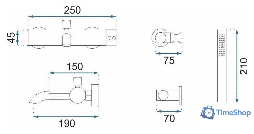 Смеситель Rea Lungo Matt Gold B8010 (белый) - Изображение №8 — Интернет-магазин Time-Shop