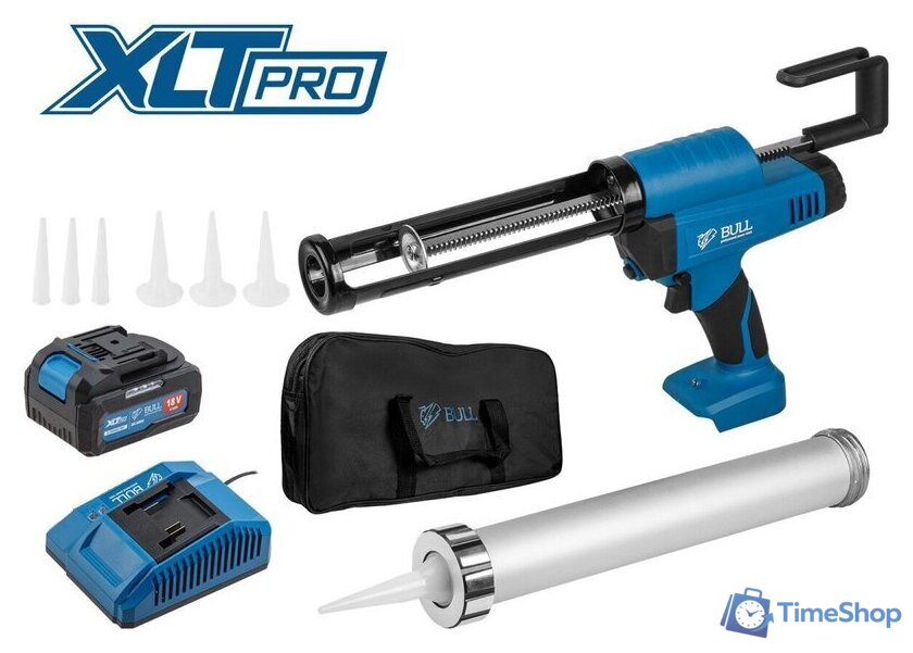 Пистолет для герметика Bull CG 1860 Set 1304625 (с 1-им АКБ, сумка) - Изображение №1 — Интернет-магазин Time-Shop