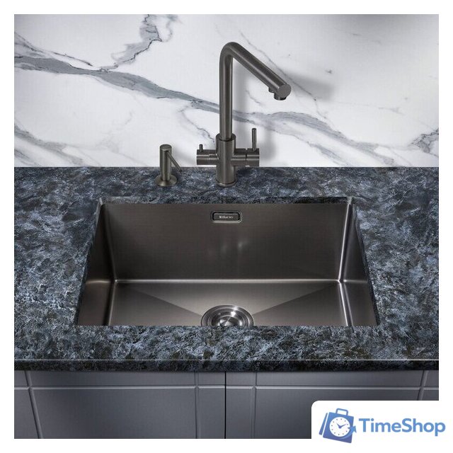 Кухонная мойка Milacio Denia 58 Steel MC.77459 (вороненая сталь) - Изображение №2 — Интернет-магазин Time-Shop