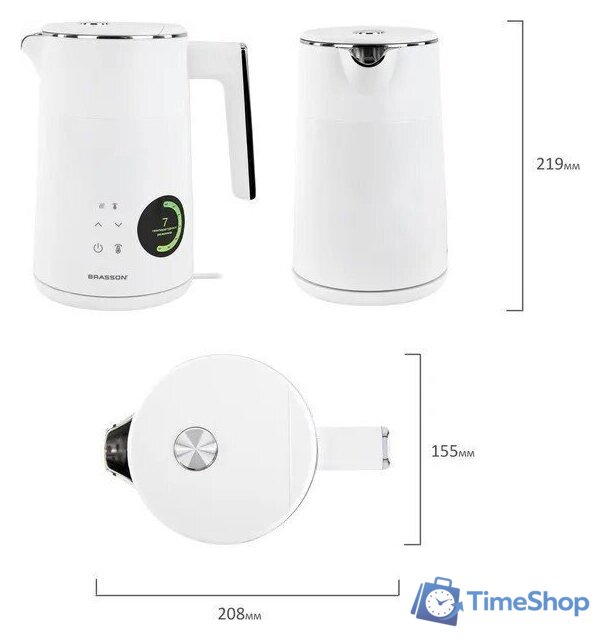 Электрический чайник BRASSON KT-264 - Изображение №3 — Интернет-магазин Time-Shop