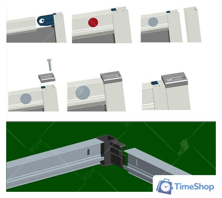 Душевой уголок RGW CL-48B (CL-14B + Z-050-1B) 32094895-014 150x90 (черный/прозрачное стекло) - Изображение №2 — Интернет-магазин Time-Shop