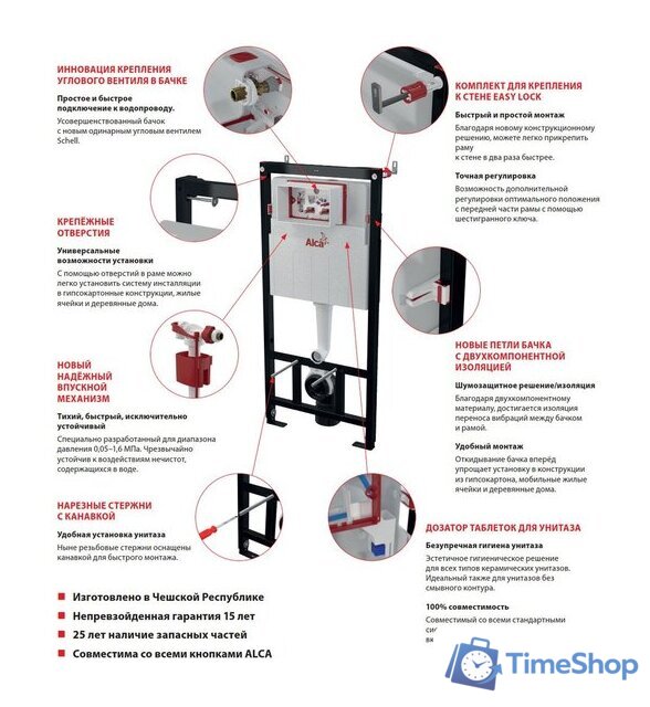 Инсталляция для унитаза Alcaplast AM101/1120 - Изображение №2 — Интернет-магазин Time-Shop
