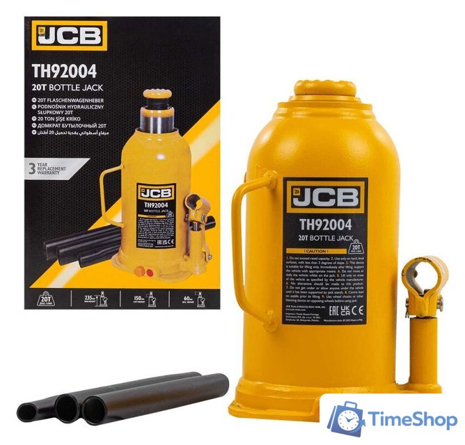 Бутылочный домкрат JCB TH92004 (20т) - Изображение №4 — Интернет-магазин Time-Shop