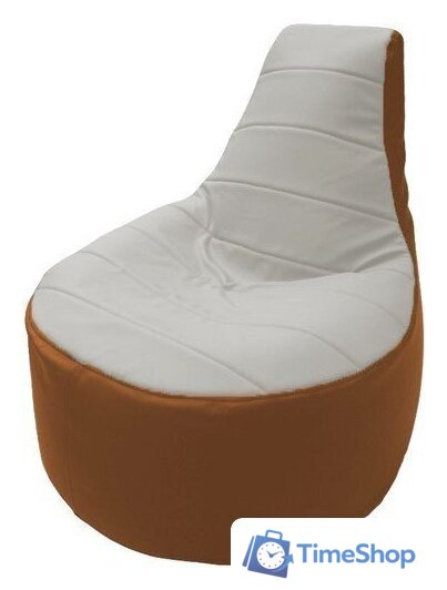 Кресло-мешок Flagman Трон Т1.3-22 (белый/оранжевый) - Изображение №1 — Интернет-магазин Time-Shop