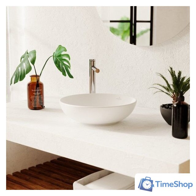 Умывальник Villeroy & Boch Loop&Friends Stone White 4A4500RW - Изображение №8 — Интернет-магазин Time-Shop