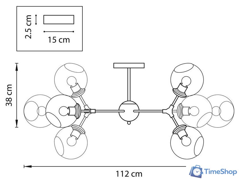 Люстра средней высоты Lightstar Beta 785087 - Изображение №5 — Интернет-магазин Time-Shop